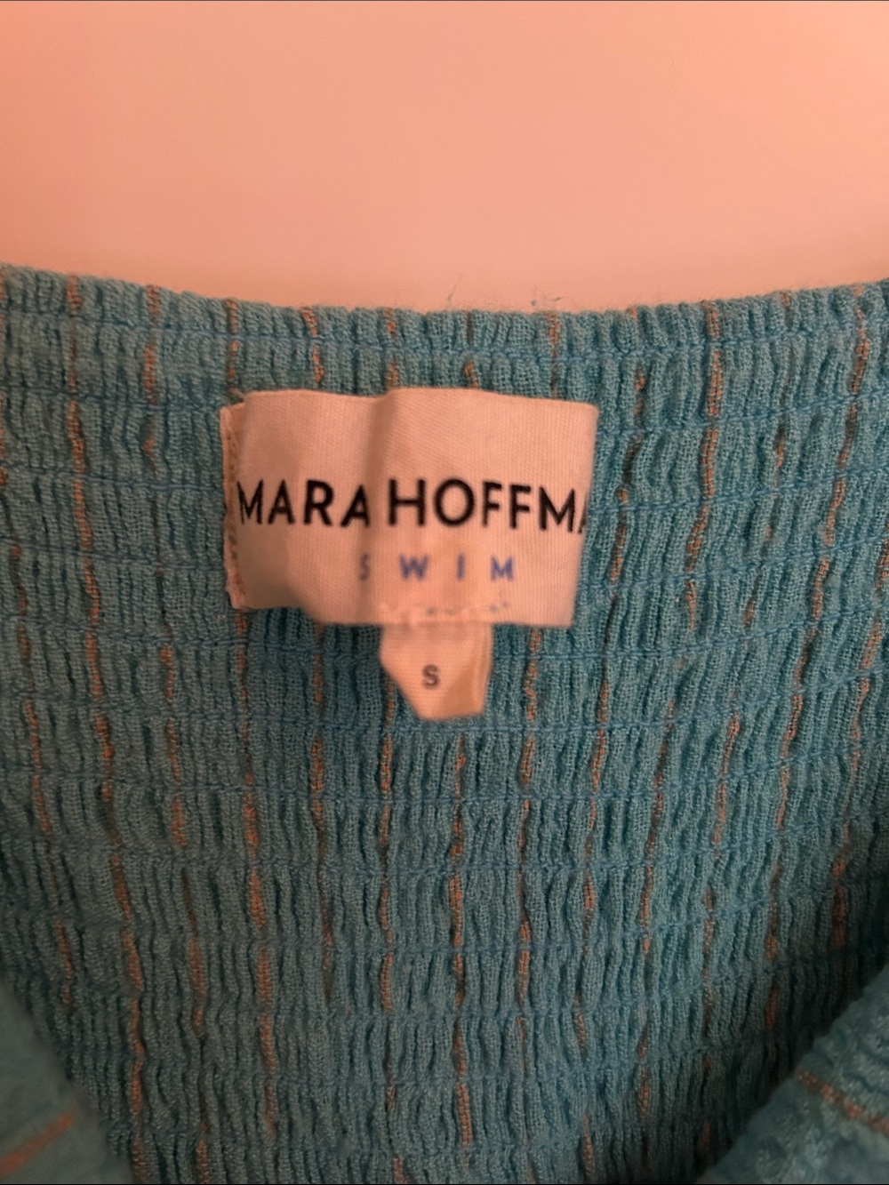 Mara Hoffman Swim Turquoise Smocked Dress or Beach Cover-Up